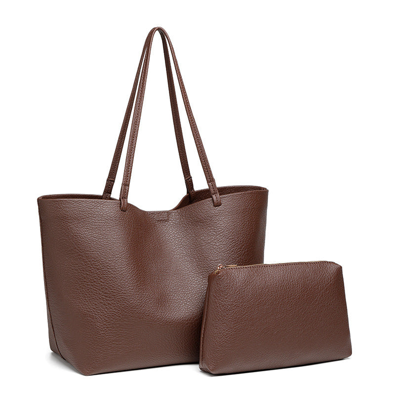 Women's Simple Soft Leather High-grade Large Capacity Women's Shoulder Bag