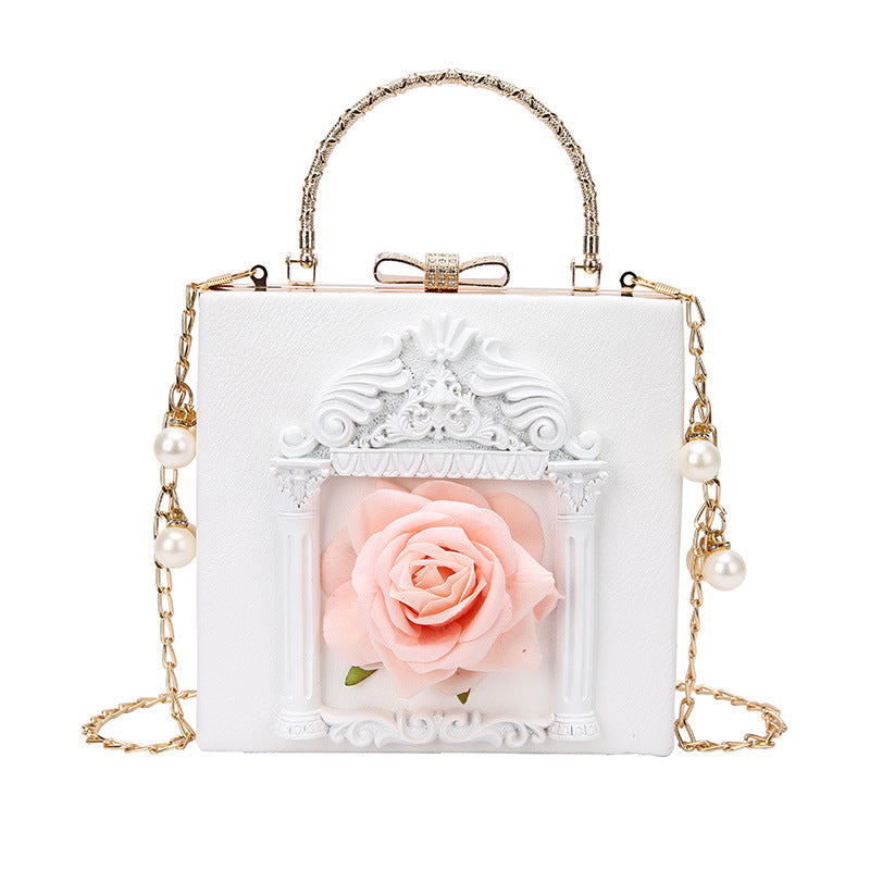 Women's Dinner Retro Diamonds Pearl Chain Fashion Women's Messenger Bag