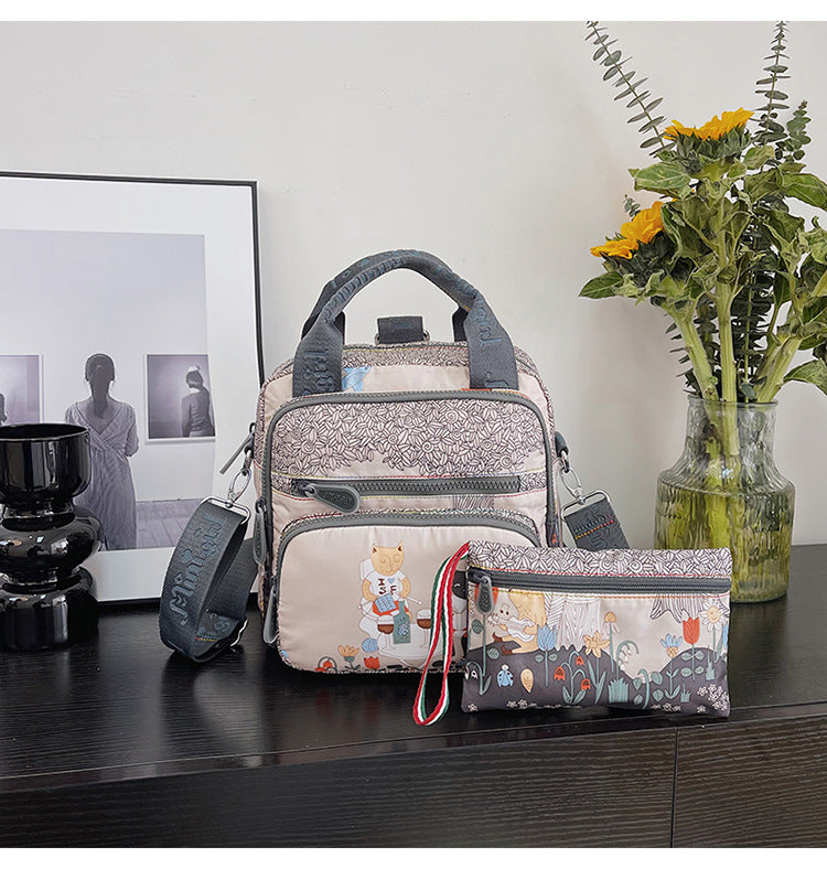 Women's Autumn Multipurpose Ethnic Print Large Capacity Waterproof Women's Backpack