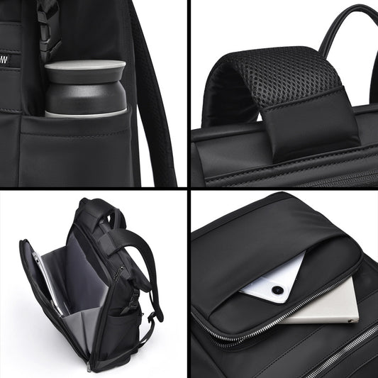 Men's Fashion Curved Edge Design Computer Business Backpacks