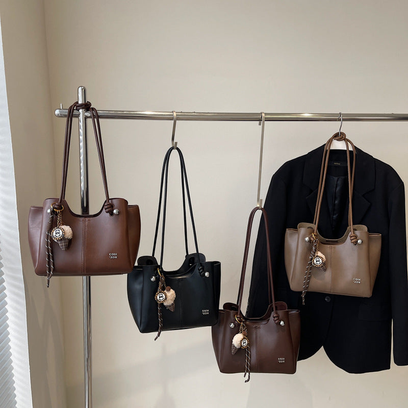 Women's Textured Commuting Large Winter Fashion Popular Western Shoulder Bags