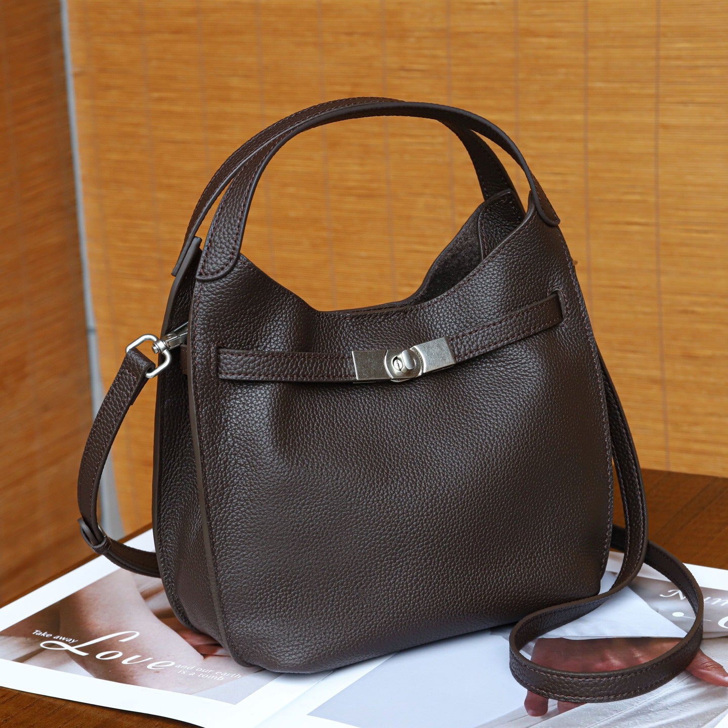 Women's First Layer Cowhide Kelly For Underarm Bag