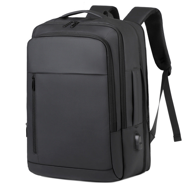 Men's Simple Large Capacity Leisure Waterproof Expansion Business Backpack