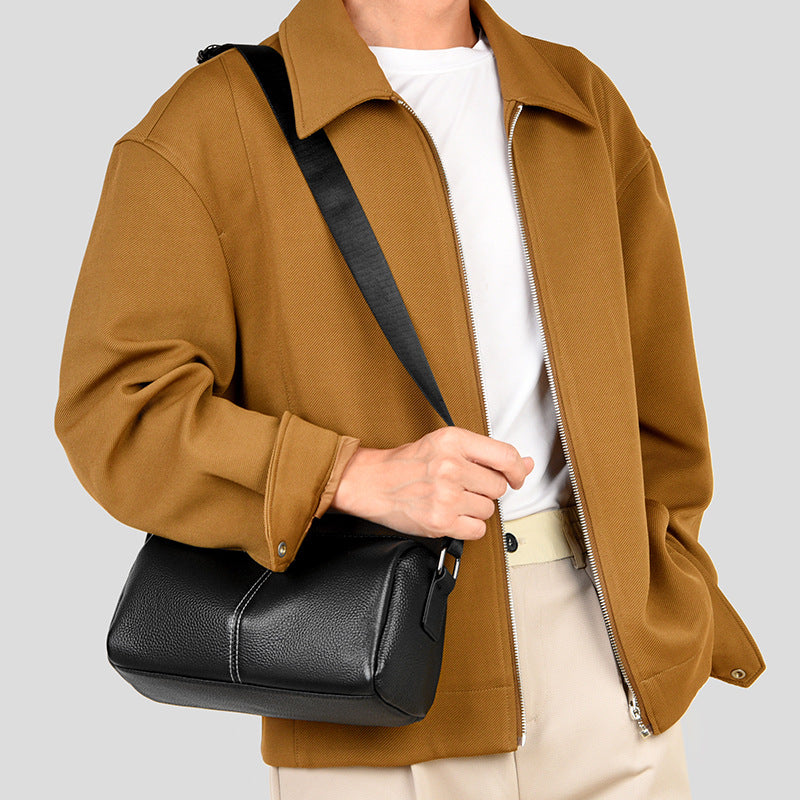 Men's Leather Large Capacity Soft Cowhide Commuter Men's Messenger Bag