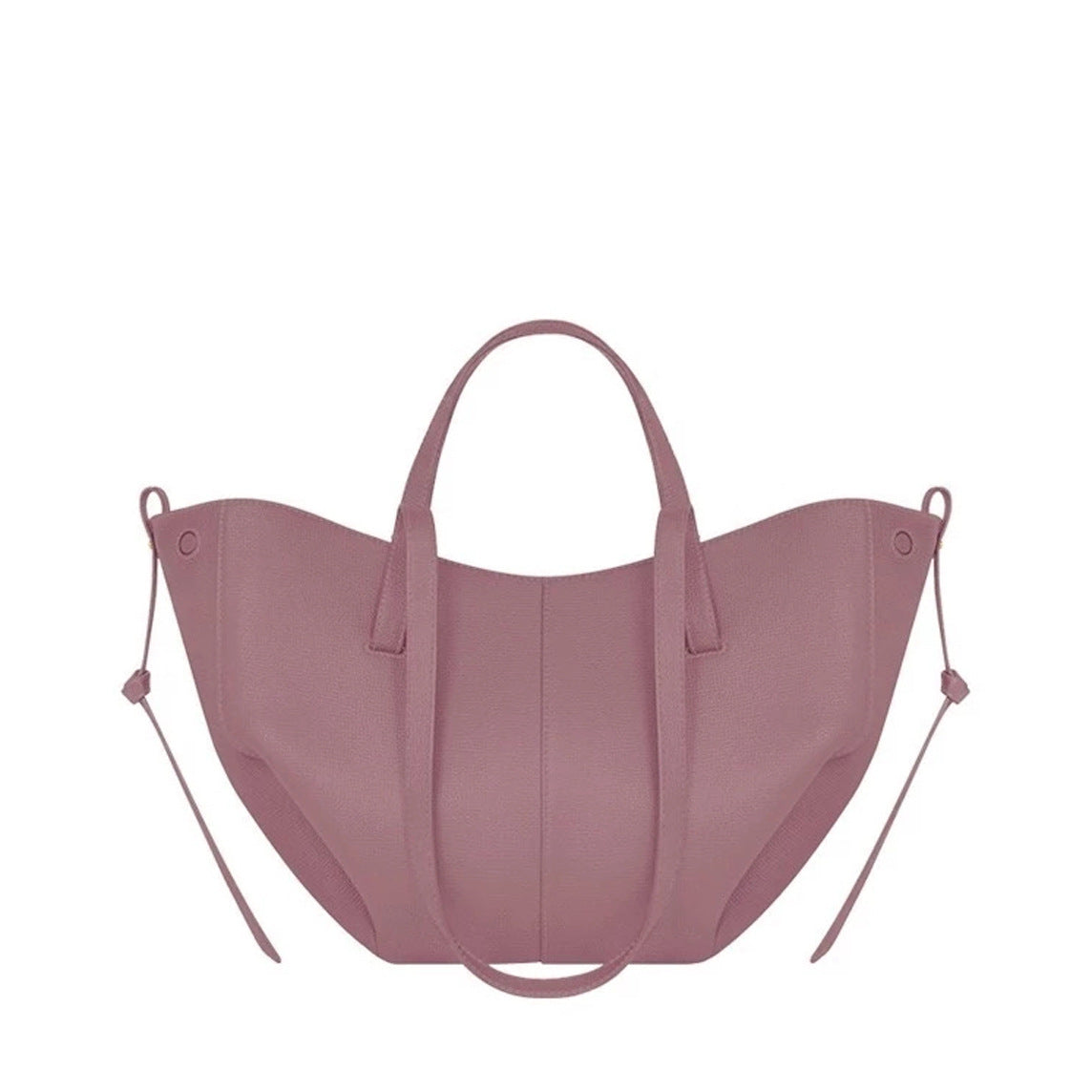 Women's French Wings Style Cowhide Large Capacity Totes Pleated Portable Bags