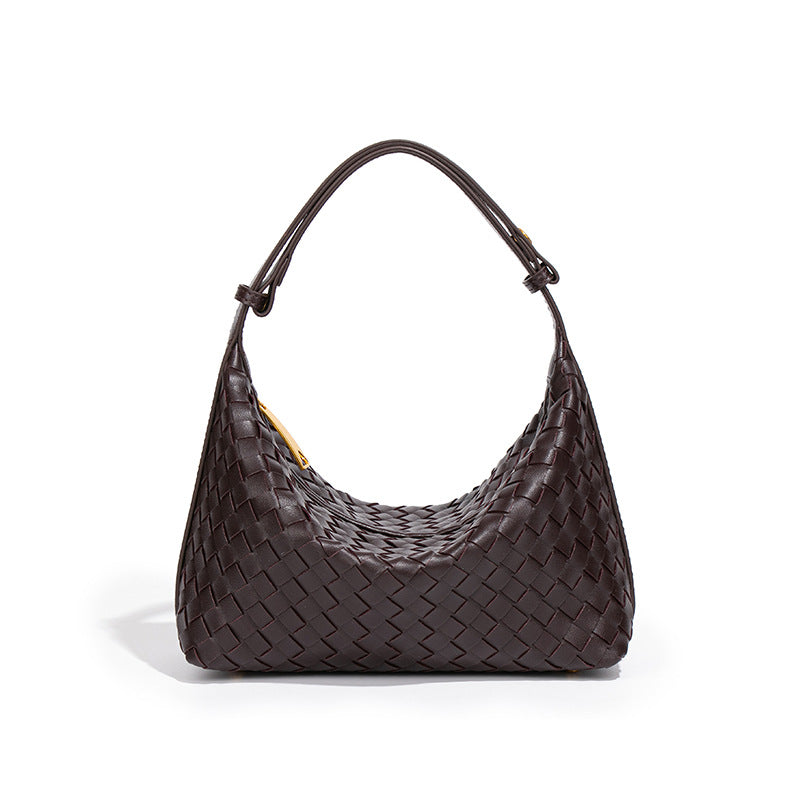 Women's Large Capacity Underarm Design Woven Simple Style Women's Handbag