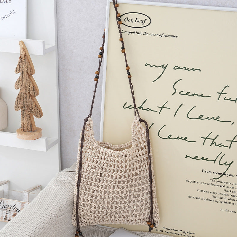 Idle Style Hollow Straw Large Capacity Hand-woven Vacation Women's Shoulder Bag
