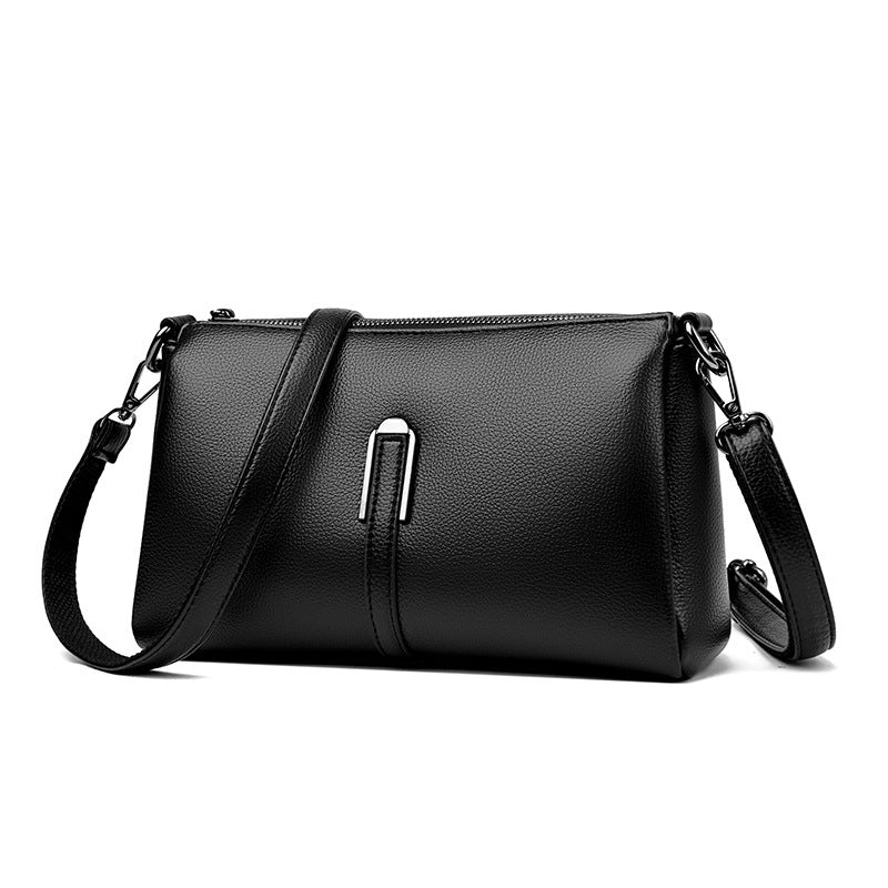 Women's Soft Leather High-grade Large Capacity Commute Small Square Bags