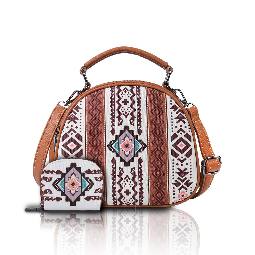 Bohemian Style Two-piece Shell Large Capacity Suitable For Women's Messenger Bag