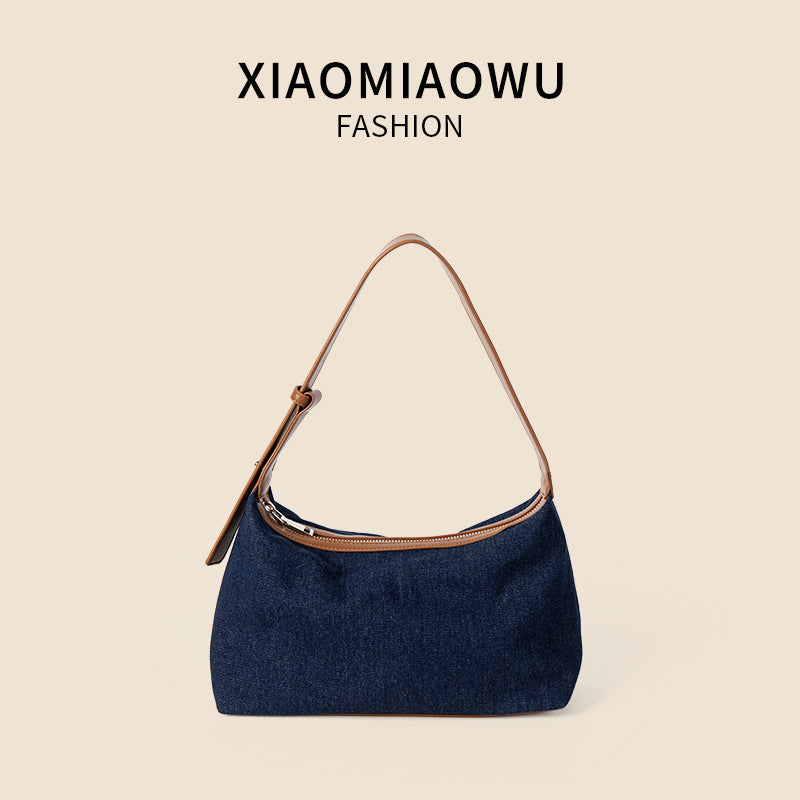Summer Jean Leisure Artistic Portable Female High Underarm Bag