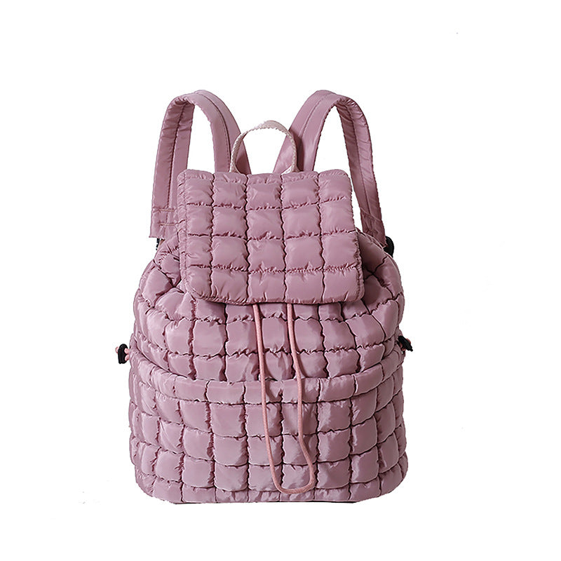 Women's Fashion Commuter Large Capacity Fluffy Plaid Backpacks