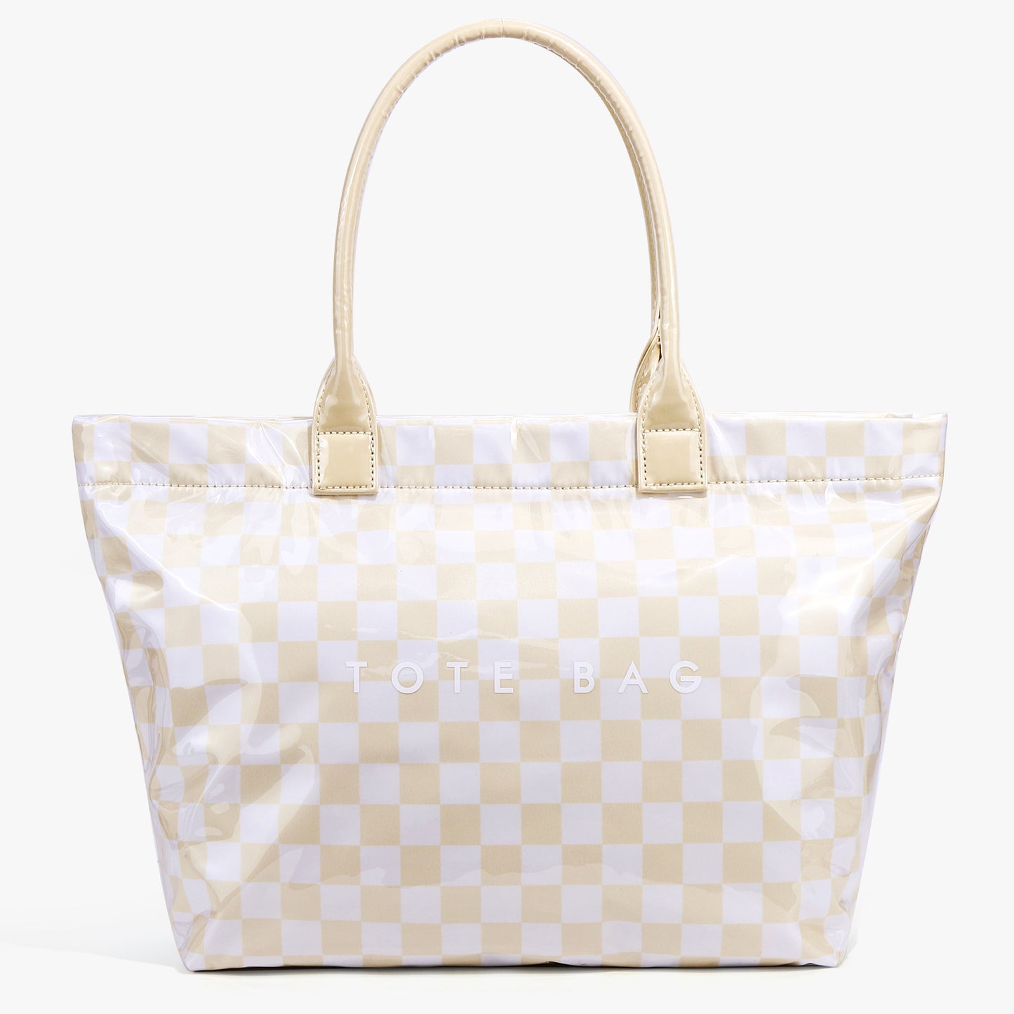 Women's Retro Chessboard Plaid Commuter Large Capacity Transparent Bags