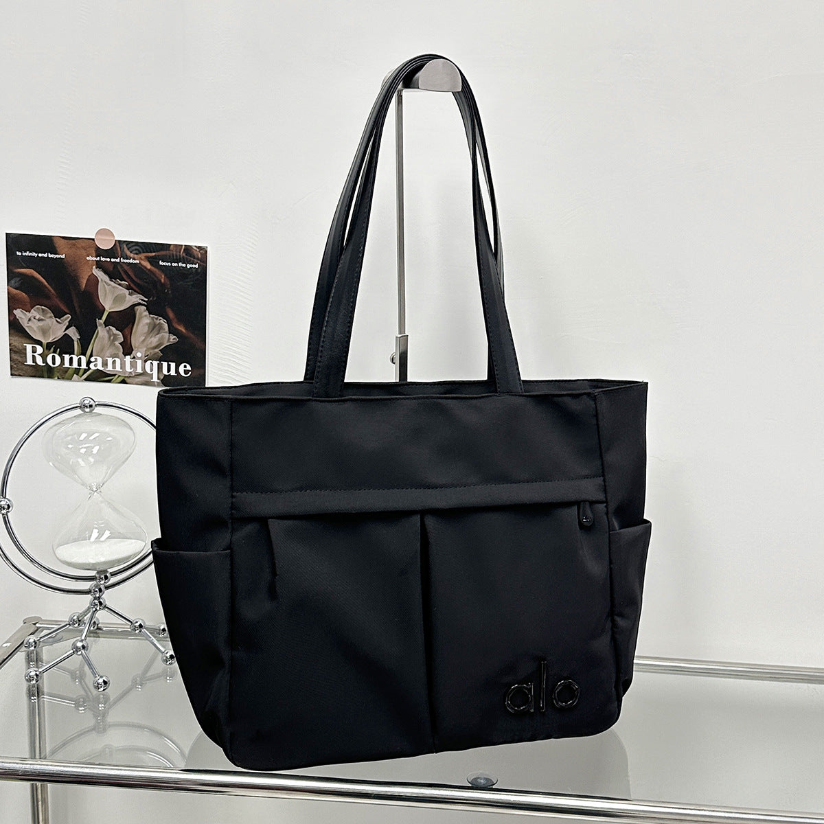 Textured Solid Color Simple Large Capacity Bags