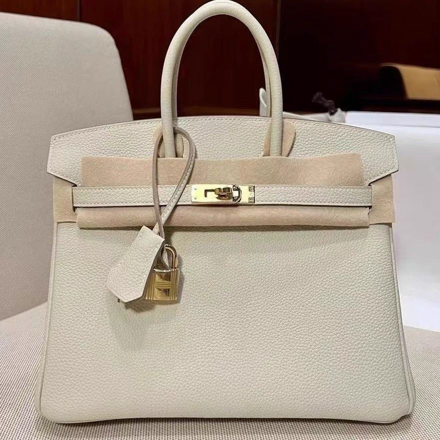 Cowhide Grain Gold Sier Genuine Leather Fashion Large Capacity Portable Women's Handbag