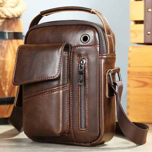 Men's First Layer Cowhide Genuine Leather Fashion Men's Bags