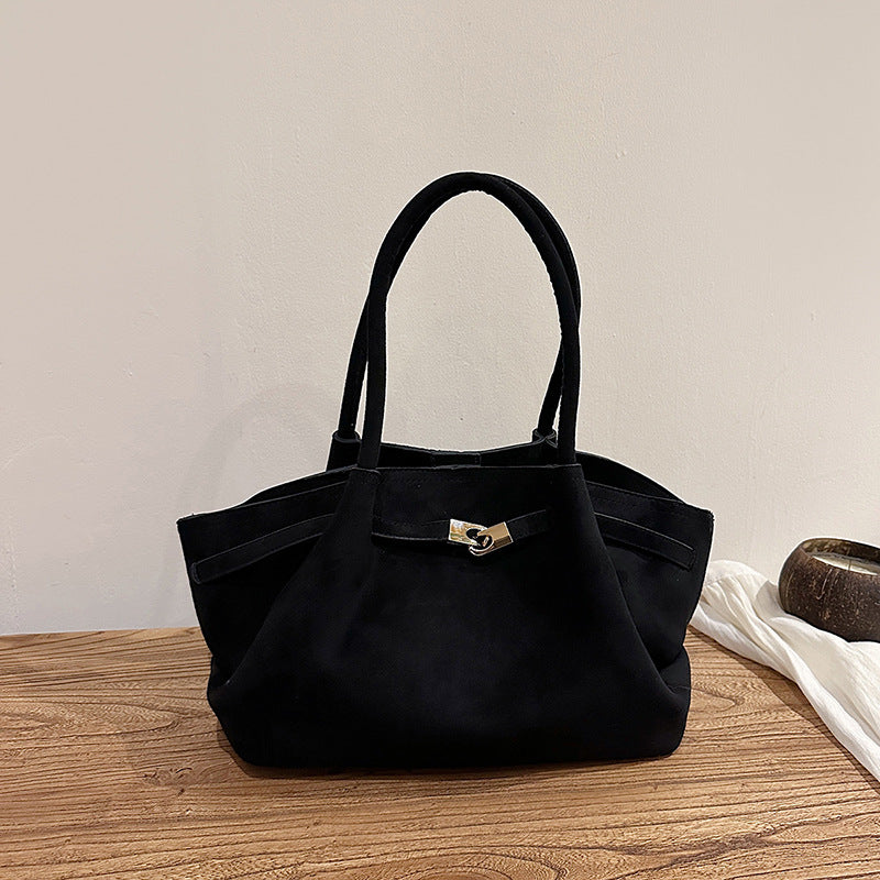 Large Capacity Commuter Suede Tide Minority Single Simple Tote Bag