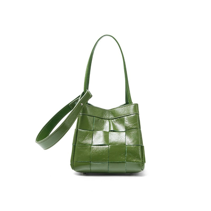Women's Cowhide Hand-woven High-grade Genuine Leather Vegetable Women's Handbag