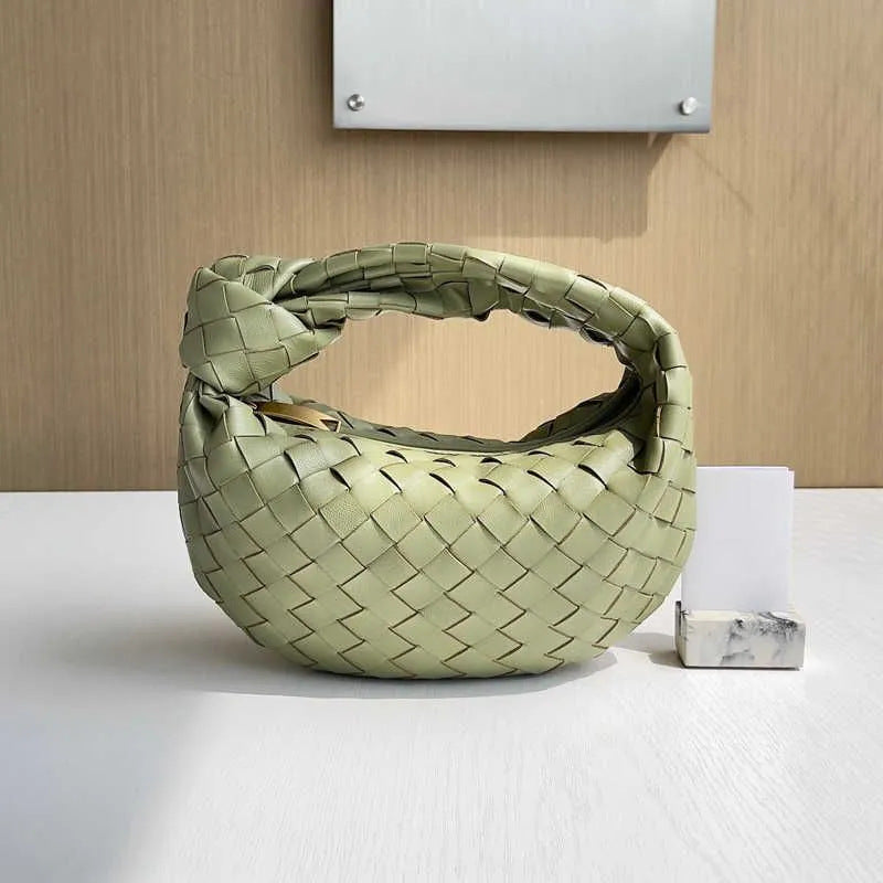 Women's Woven Fashionable Portable Dumpling Design Knotted Bags