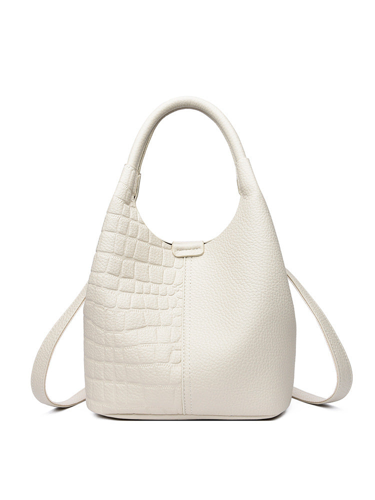 Women's Leather Commuter Fashion Deformation One Combination Bucket Bag