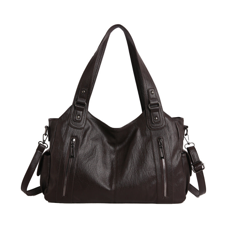 Women's Fashion Rivet High-grade Large Capacity Portable Underarm Tote Bag