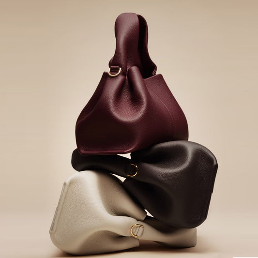 Women's Cloud Genuine Leather French Niche Dumpling Bags