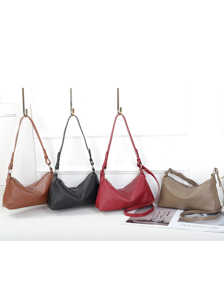 Genuine Leather Advanced Layer Cowhide Fashion Underarm Bag