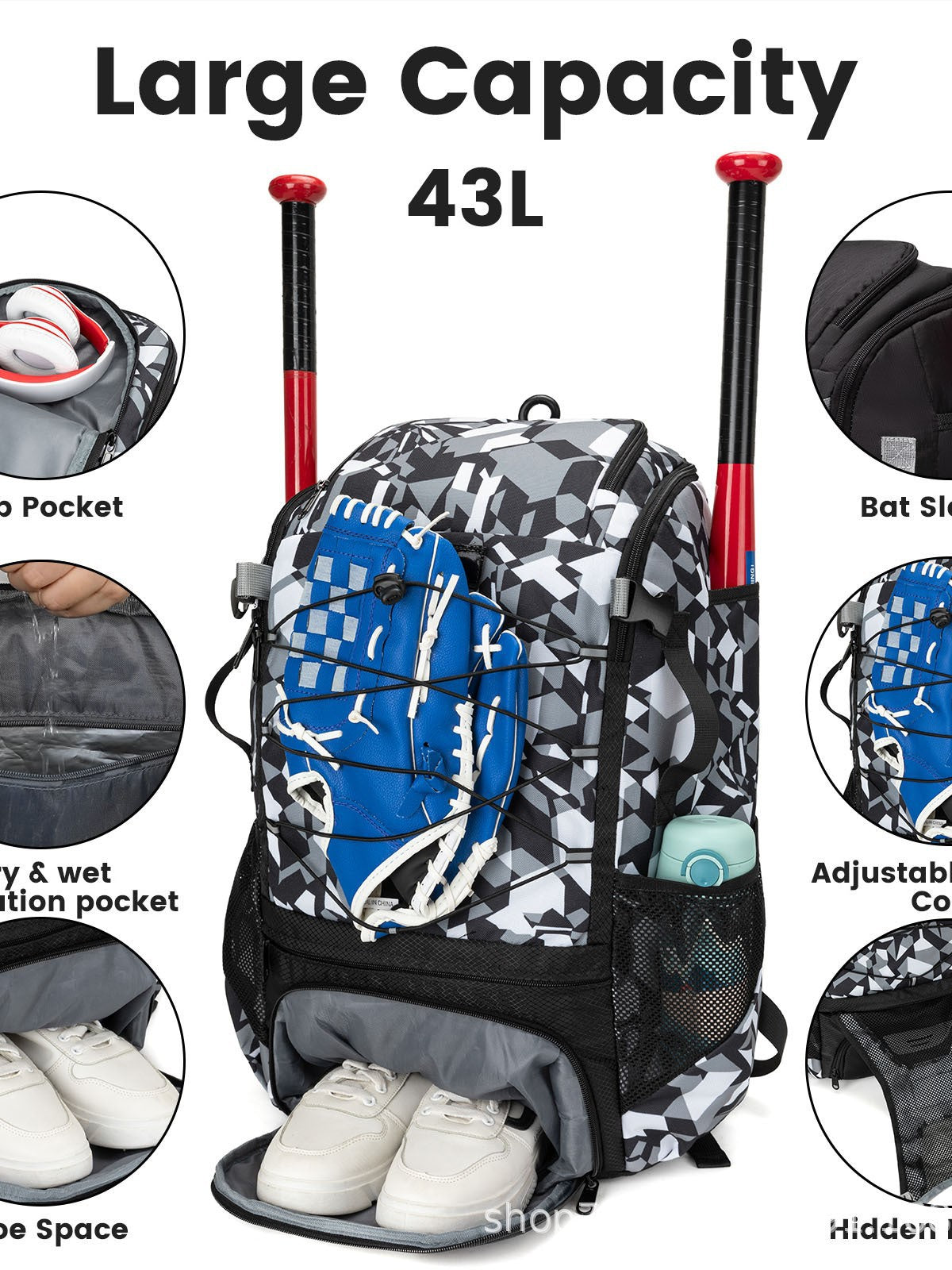 New Oxford Cloth Baseball Fashion Simple Backpacks