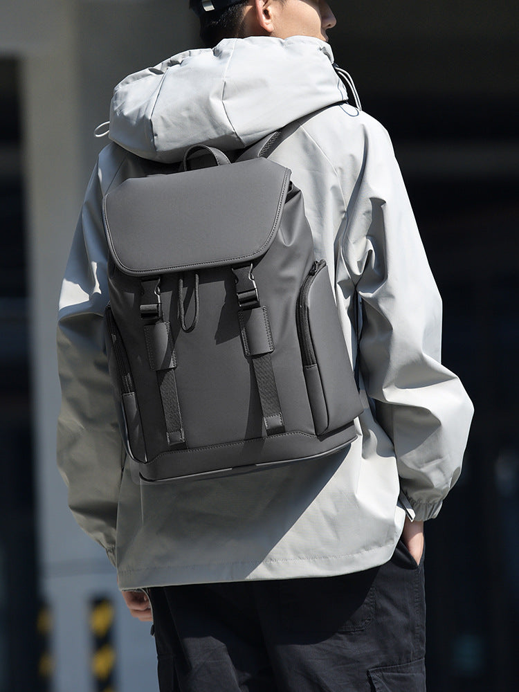 Men's Simple Texture Commuter Computer Large Capacity Leisure Backpack