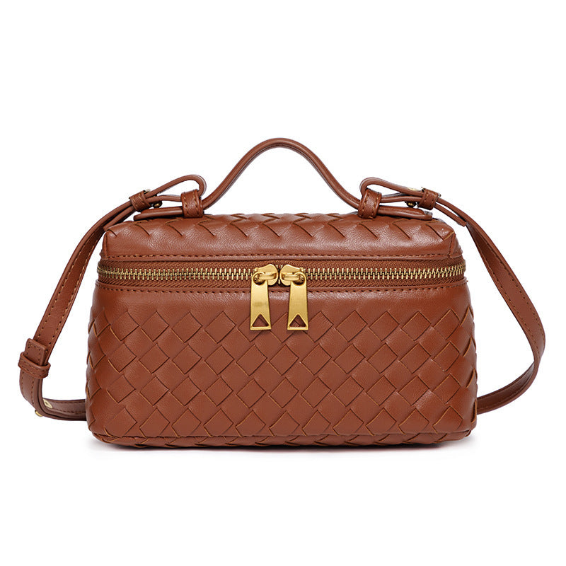 Women's Handmade Woven Fashion Lunch Box Trendy Bags