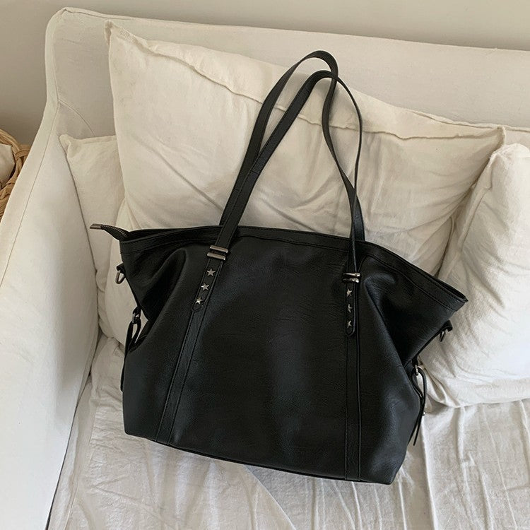 Women's Fashion Big Commuter Retro Soft Leather Women's Messenger Bag