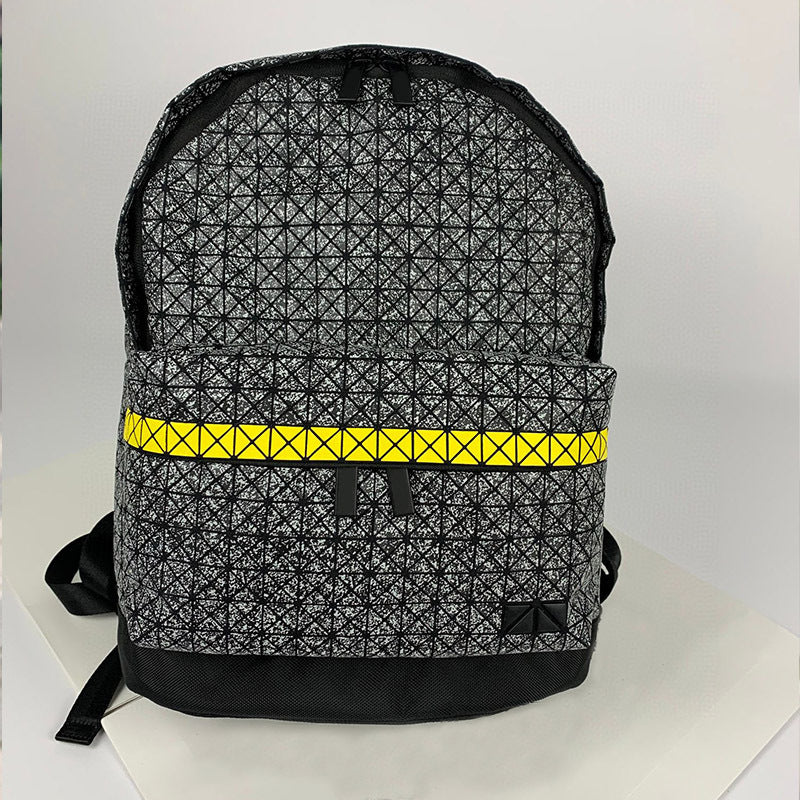 Women's Original Geometric Rhombus Silicone Checked Computer Color Matching Bags