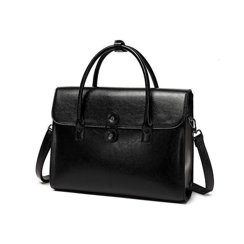 Women's Genuine Leather Computer Retro High-grade Light Luxury Business Portable Large Bags