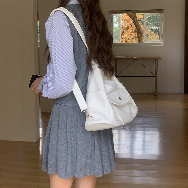 Women's Korean Style Fashion Large Capacity College Bags