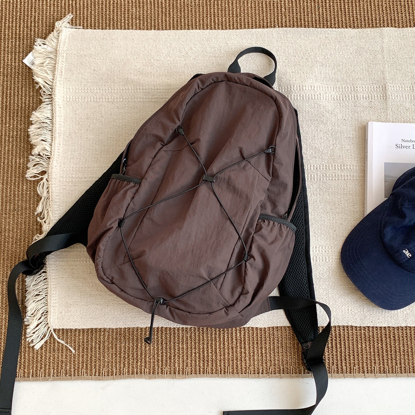 Women's Korean Style Autumn Lightweight Leisure Nylon Large Backpacks