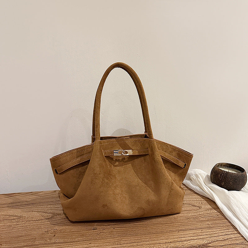 Large Capacity Commuter Suede Tide Minority Single Simple Tote Bag