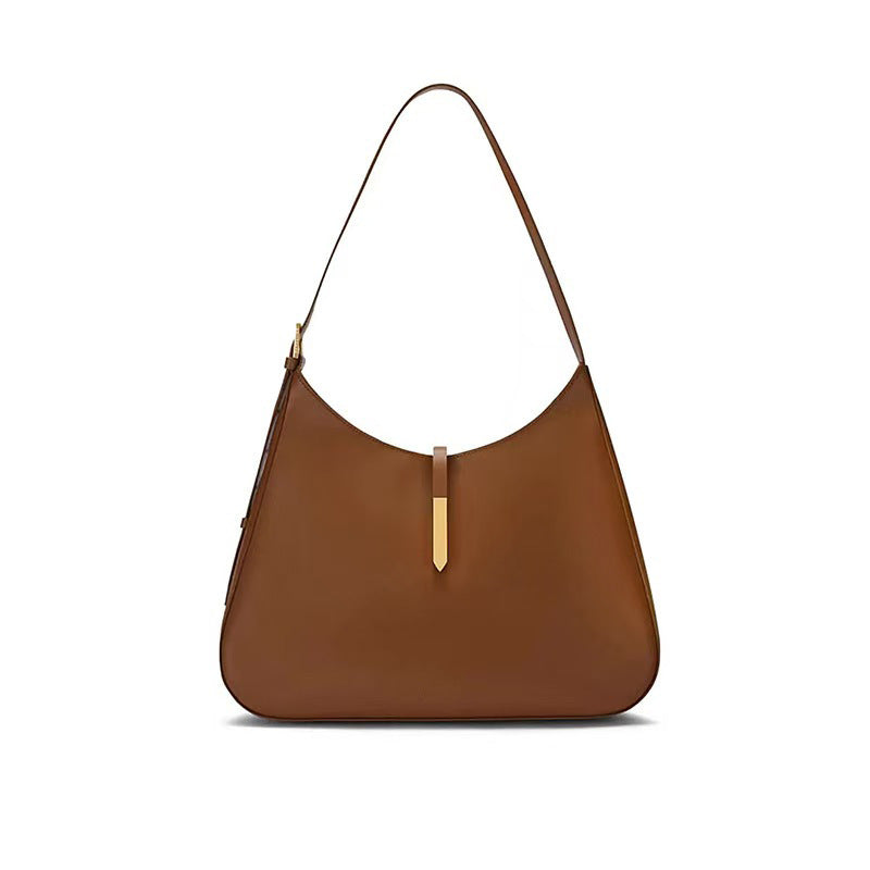 Women's Genuine Leather Niche Design Daily Leisure Underarm Bag