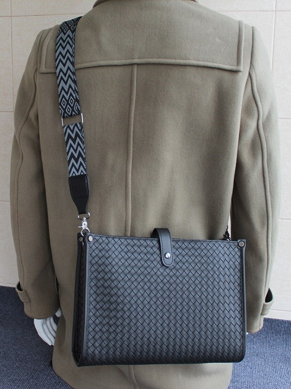 Men's Fashion Large Capacity Computer Soft Leather Bags