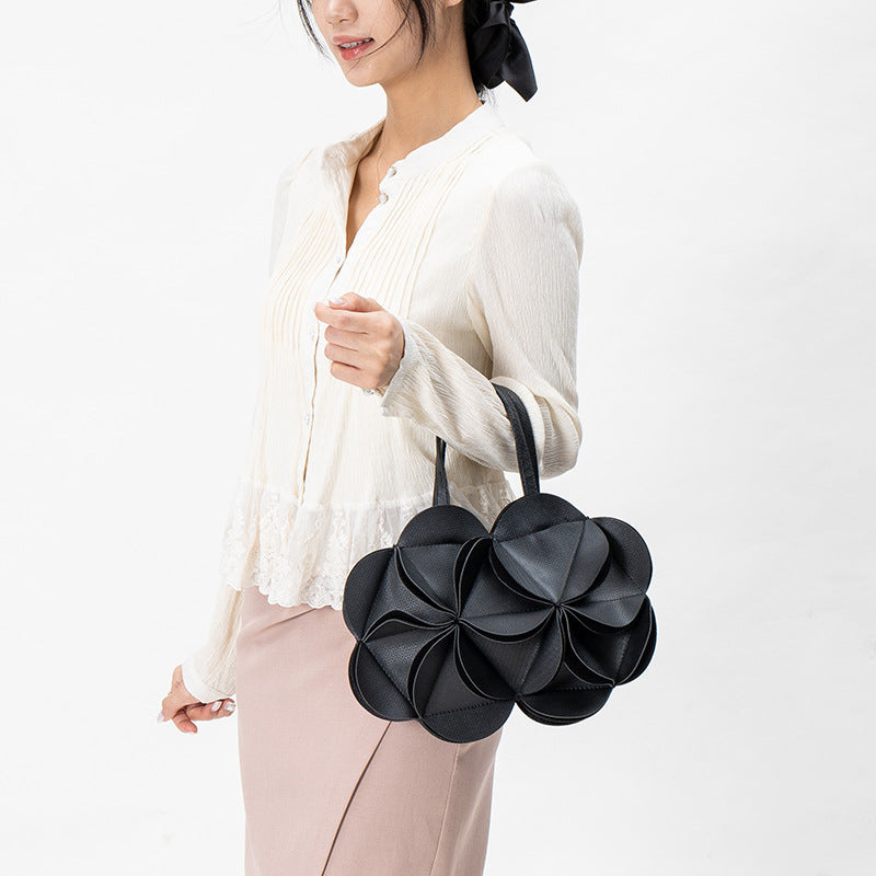 Design Three-dimensional Flower High Sense Patchwork Easy Handbags