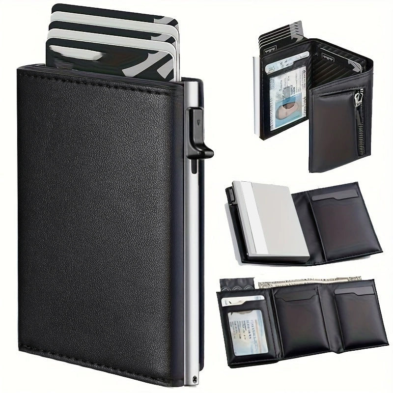 Pop-up Carbon Fiber Orange Aluminum Alloy Card Pack Card Sleeve
