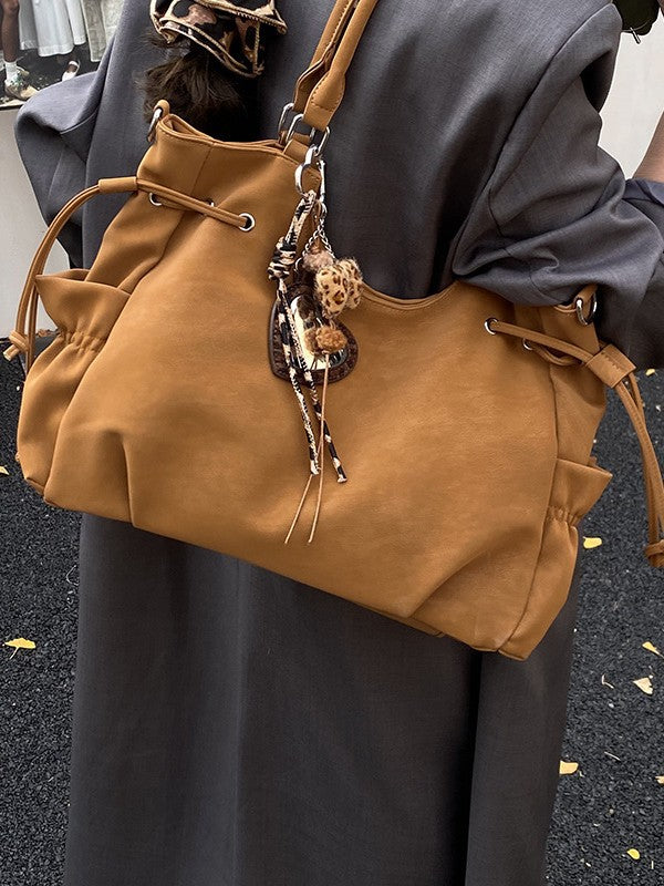 Women's Retro Large Capacity Winter Korean Fashion Tote Bags