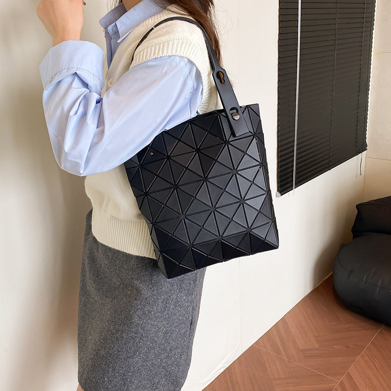 Box Mini Portable Good-looking Geometric Rhombus Underarm Bag