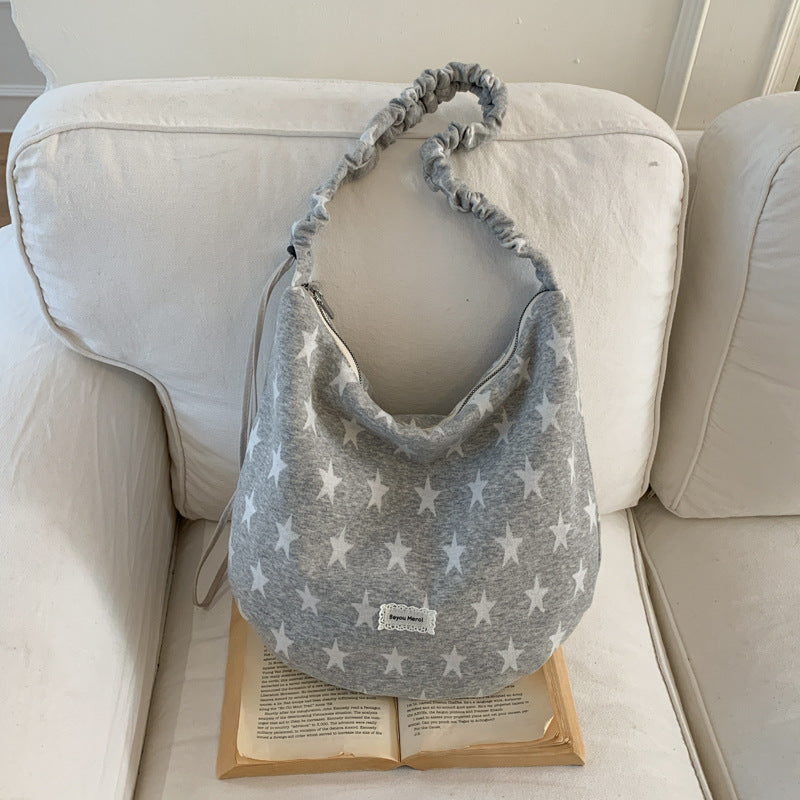 Women's Korean Style Large Capacity Underarm Spring Canvas Bags