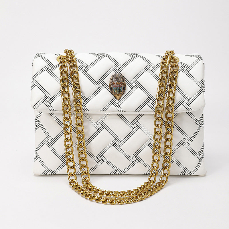 Cool Contrast Color Embroidery Thread Eagle Head Bags