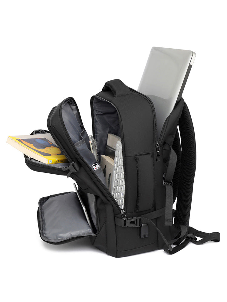 Solid Color Simple Large Capacity Computer Leisure Commute Backpacks