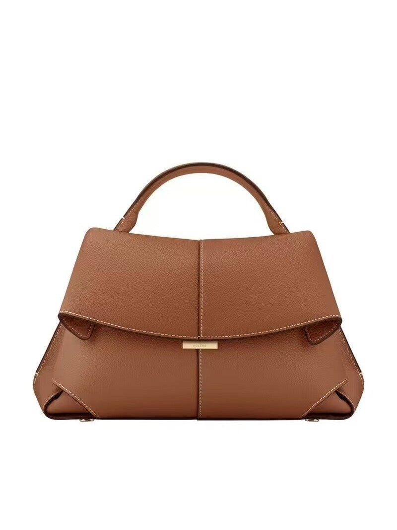 Genuine Leather Lychee Pattern Portable Female Women's Messenger Bag