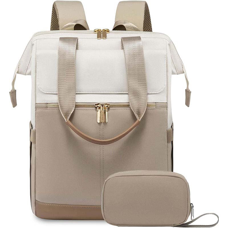Durable Comfortable Women's Versatile Simple Cream Leisure Backpack
