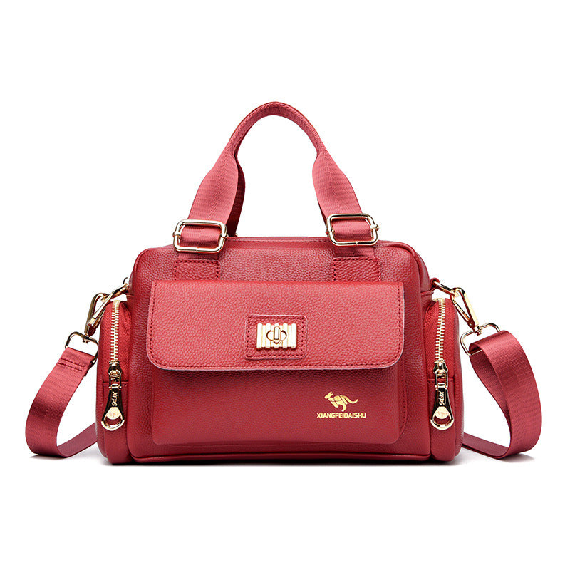 Women's Light Luxury Soft Leather Commuter Large Bags