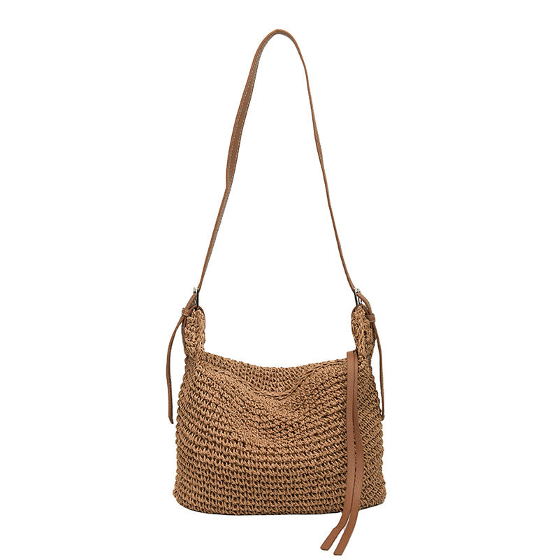 Seaside Holiday Fashionable High-grade Versatile Large Capacity Retro Women's Shoulder Bag