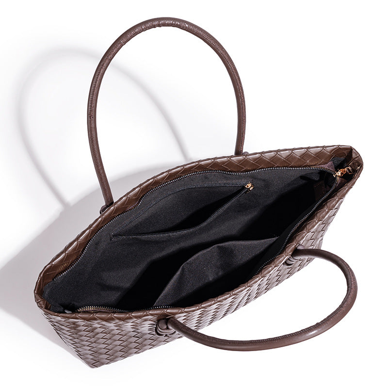 Women's Woven Pattern Fashion Large Capacity Totes Retro Bags