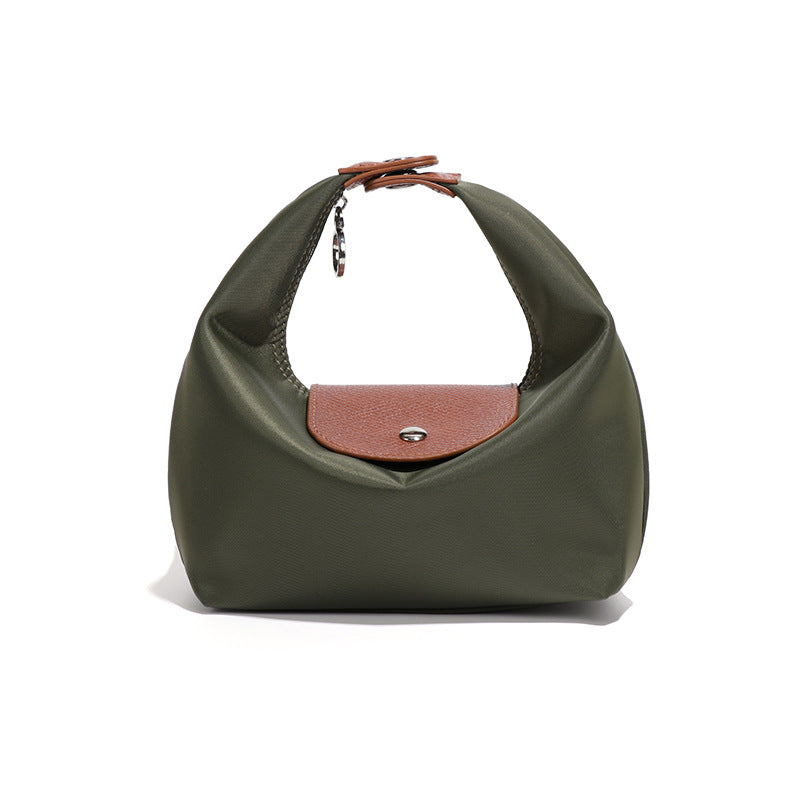 French Style Nylon Hand Carrying Lunch Box Waterproof Scratch Resistant Women's Handbag